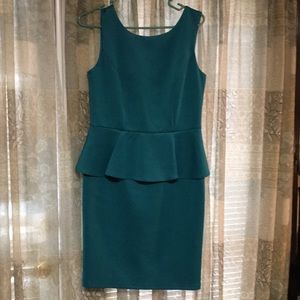 Green peplum dress